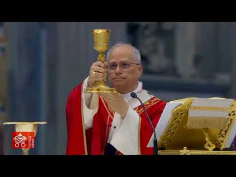 Papa Leão XIV cantando a Missa - Solenidade de São Pedro e São Paulo