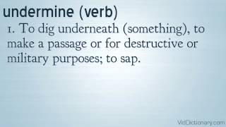 undermine - definition