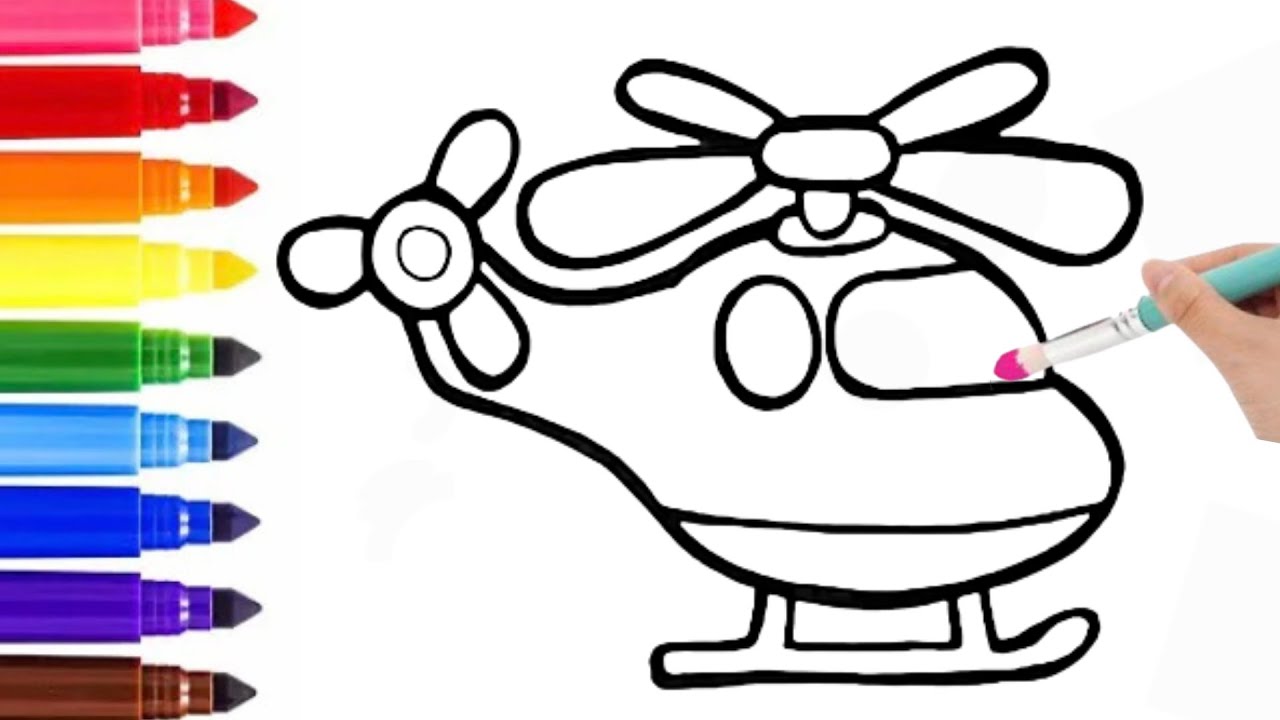 COMO DESENHAR HELICÓPTERO | DESENHAR E PINTAR
