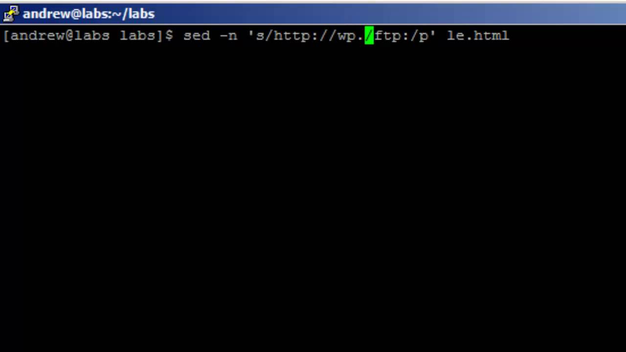 Using Regular Expressions with SED a practical example