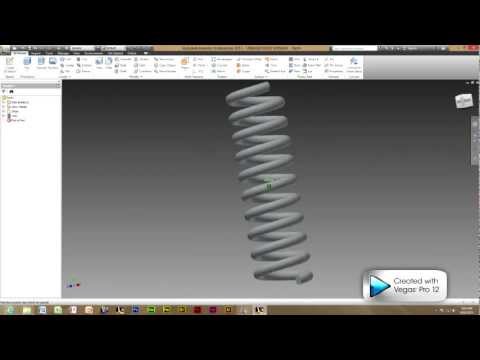 Autodesk Inventor 2014 - Making A Coil / Spring