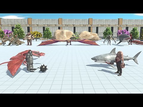 2 VS 2 FANTASY + MUTANT PRIMATES VS INFERNALS + AQUATICS - Animal Revolt Battle Simulator