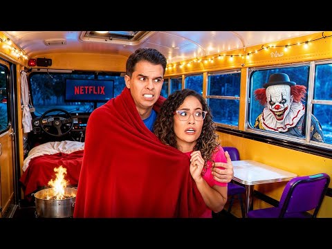 PASSAMOS A NOITE EM UM ÔNIBUS ESCOLAR E ISSO ACONTECEU!