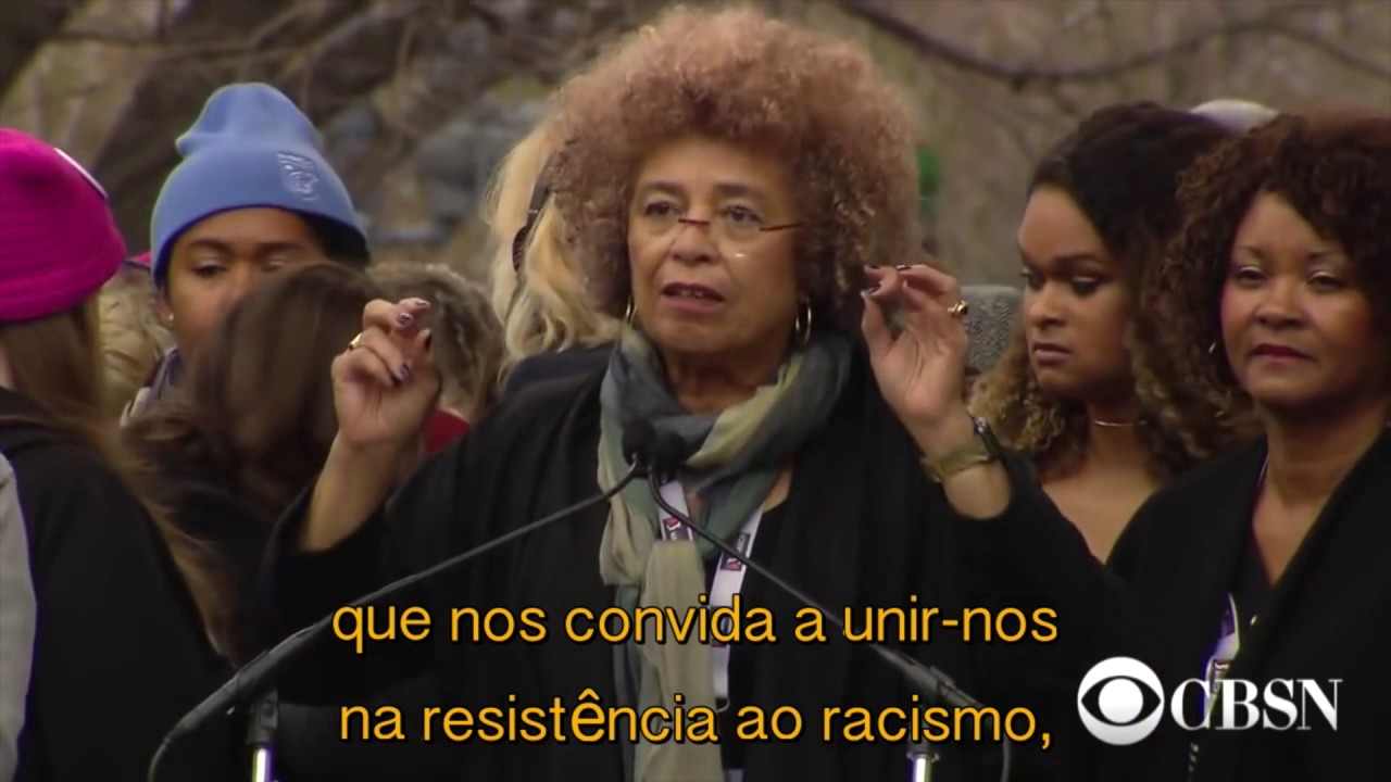 Angela Davis durante a Women’s March 2017