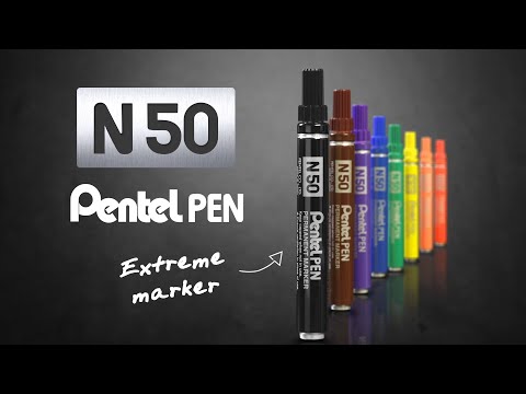 Een Viltstift Pentel N50 rond 1.5-3mm zwart koop je bij EconOffice