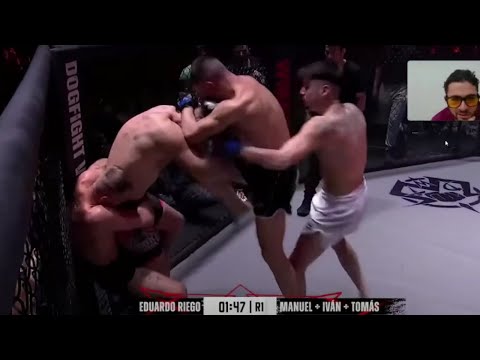 Veja a batalha de MMA 3 vs 1 mais insana da história!