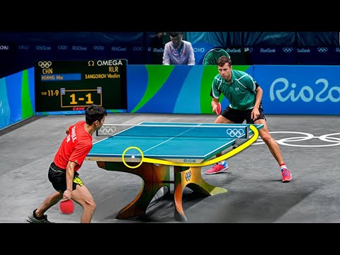 Most CRAZY Table Tennis Shots EVER!