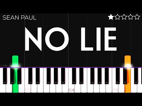 Sean Paul - No Lie ft. Dua Lipa | EASY Piano Tutorial