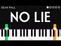 Sean Paul - No Lie ft. Dua Lipa | EASY Piano Tutorial