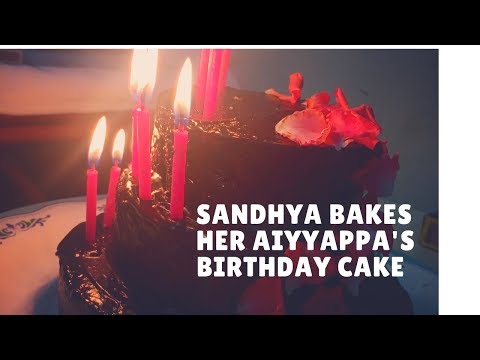 Sandhya bakes her(LATE)Aiyyappa's Birthday cake/Chocolate cake with Ganache/Sivakasi Samayal Express