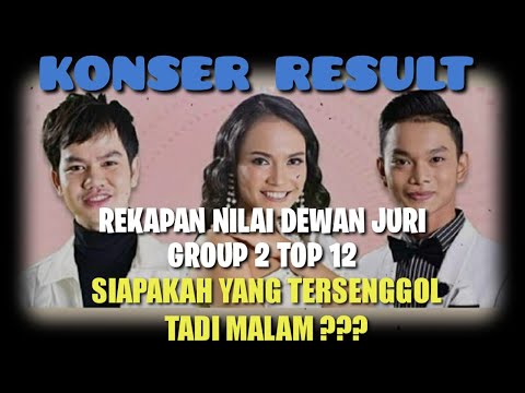 NILAI TADI MALAM GROUP 2 TOP 12 DA ASIA 5 2019 | KONSER RESULT