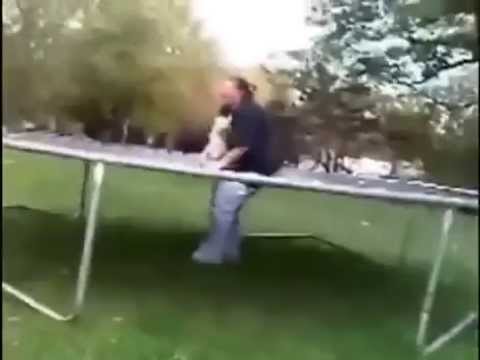 Może zbyt ciężkie dla trampolinie
