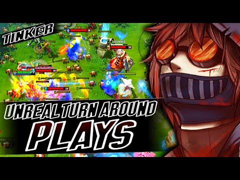 TINKER - UNREAL TURN AROUND TEAM FIGHT | DOTA 2 TINKER GAMEPLAY