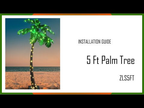 Installation Guide - 5 ft Tropical Palm Tree with Lights ZLS5FT