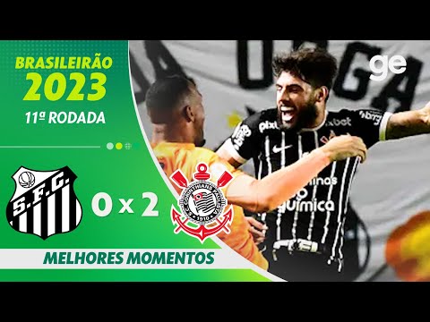 Gols e lances de Santos x Corinthians