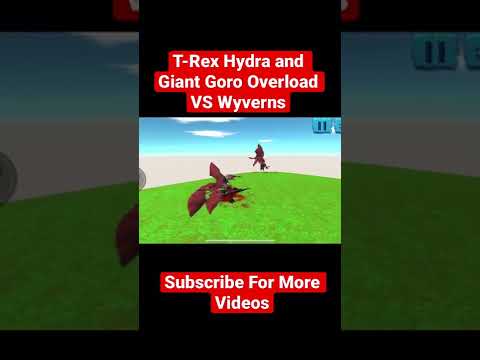 T-Rex Hydra and Giant Goro Overload VS Wyverns #arbs #fy #viral #gameplay #mobilegames #fyp