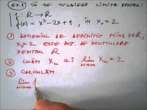 Limita unei functii intr-un punct