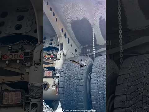 How This Small Chain Protects Gigantic Mining Truck Tires! #ytshorts #truck #technology