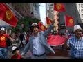 Кыргызстанцы на параде тюркских народов в Нью-Йорке 