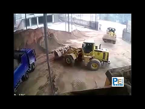A bulldozer driver bury a girl while she is alive