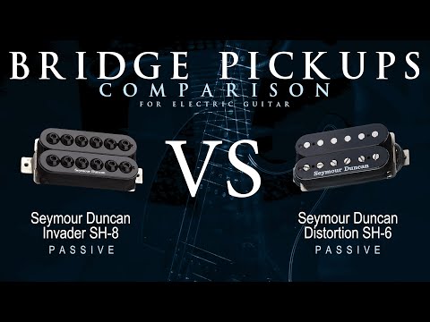 Seymour Duncan INVADER SH-8 vs DISTORTION SH-6 - Passive Bridge Guitar Pickup Comparison Tone Demo