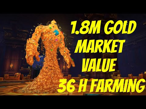 Shadowlands Goldfarming!Best Transmog/Gold farming Dungeon!!Summary!1.8M Gold Market Value in 36h!!!