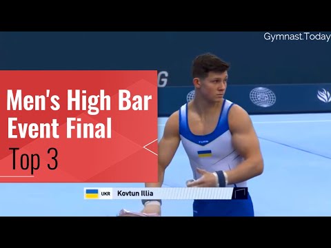 Top 3 in Men's High Bar Final - 2022 Baku Gymnastics Apparatus World Cup