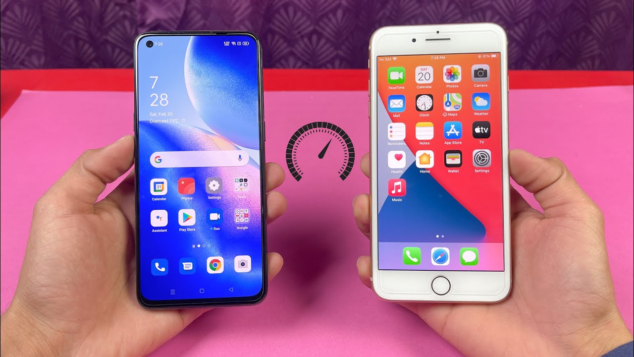 Oppo Reno 5 (8GB) vs iPhone 8 Plus (3GB) - Speed Test & Comparison!