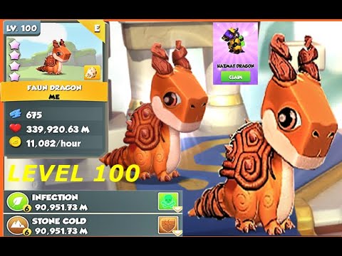 Faun Dragon level Upto 100 | Upgrading Dragon to level 100 in Dragon Menia Legend | DML LV 100