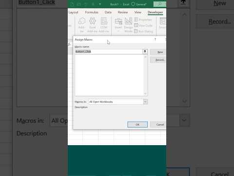 Creating Your First Button in Macros VBA (Telugu) || VBA Tutorial