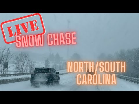 MAJOR North Carolina Winter Storm - Heavy Snow and Blizzard - Live Chase Archive