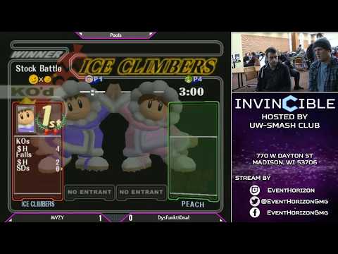 Invincible  -  MVZY vs Dysfunkti0nal  -  Melee Singles Pools
