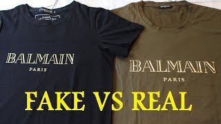 HOW TO SPOT A FAKE BALMAIN T SHIRT | Authentic vs Replica BALMAIN review guide