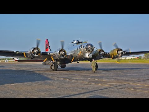 Boeing B-17 Flying Fortress flight with cockpit view and ATC
