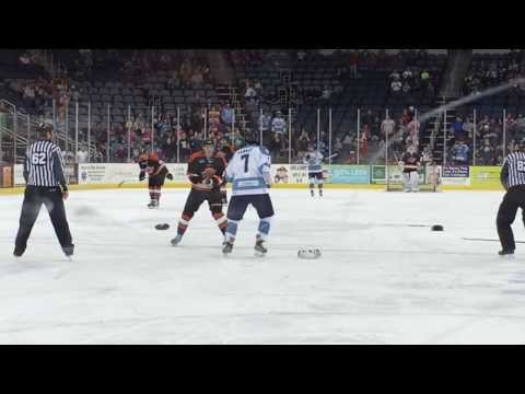 Hockey Fight - Ft. Wayne Komets at Evansville IceMen (11/24/2013)