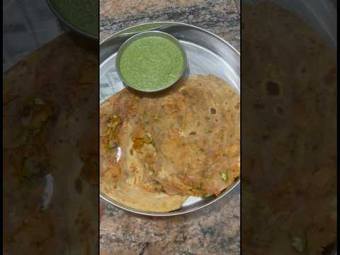 Onion chappathi with mint chutney #stuffedchapathi #chitratalkies #shortsfeed #onionchappathi