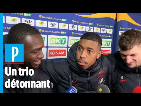 Reims - PSG : Kimpembe, Meunier et Kouassi font le show devant les journalistes