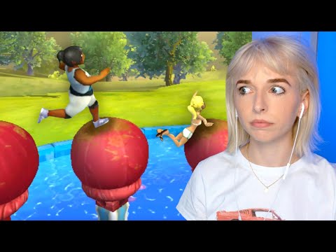 playing the wipeout TV show wii game from 2010