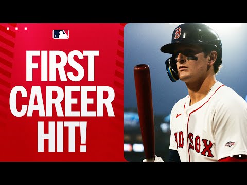 Roman Anthony's 1st career hit is an RBI double! (The family reaction is AMAZING!)