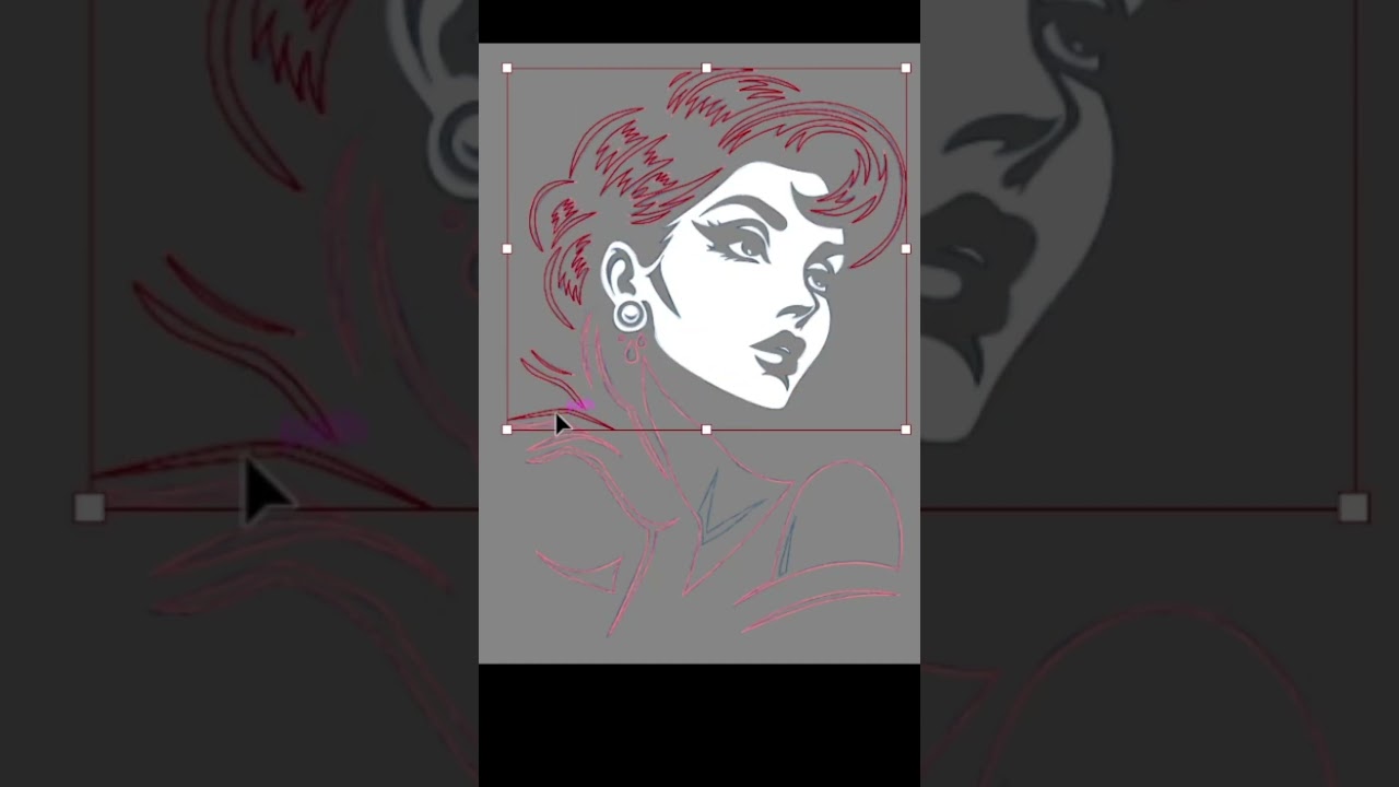 Stylized Woman Portrait, ep. 5 #vectorart #вектор #stylized #silhouette