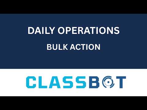 Time Saver: Use Bulk Actions for Subjects & Biometrics in Classbot