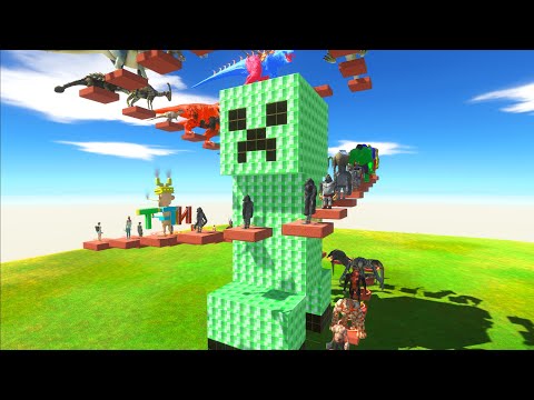 ⚔️ FPS AVATAR CREEPER MINECRAFT EXTREME PARKOUR - Animal Revolt Battle Simulator