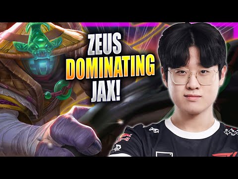 ZEUS DOMINATING WITH JAX! - T1 Zeus Plays Jax TOP vs Rumble! | Season 2023