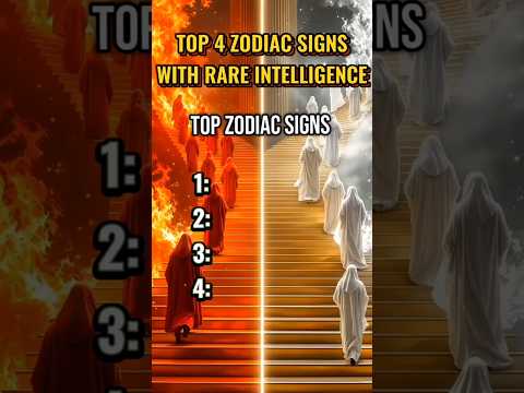 Top 4 Zodiac Signs With the Rare Intelligence #zodiacsignsexplained #zodiacwhisperer #shorts