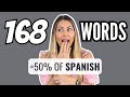 The 168 MOST USED SPANISH WORDS in Everyday Conversations | Las 168 palabras más usadas en español