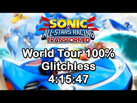 Sonic & all-star Racing Transformed - World Tour 100% Speedrun - 4:15:47
