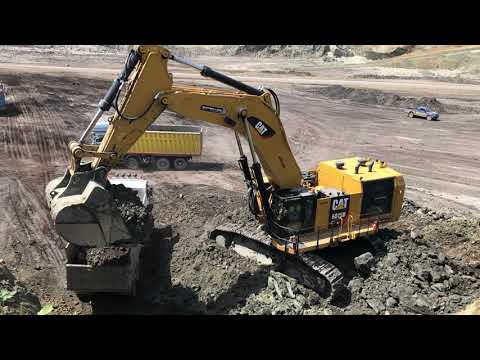 Caterpillar 6015B Excavator With High Skill Operator Loading Trucks - Sotiriadis Brothers