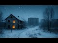 Snowy Night By Abondend House Relaxing Sounds For Stress Relief Wind Sounds For Sleeping Snow