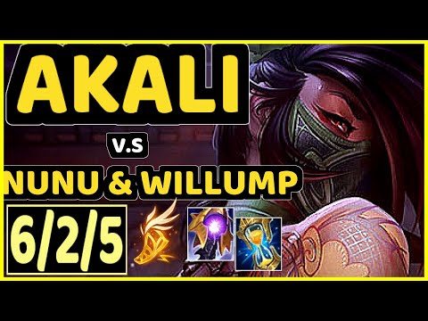 AKALI vs NUNU & WILLUMP - 6/2/5 KDA MID GAMEPLAY - EUW Ranked DIAMOND
