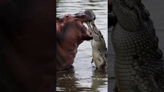 Hippo Crushes Crocodile in Brutal Swamp Battle 🦛🆚🐊